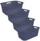Rotho Brisen 4er-Set Wäschekorb 40l, Kunststoff (PP) BPA-frei, blau, 4 x 40l (59.6 x 39.6 x 23.2 cm)