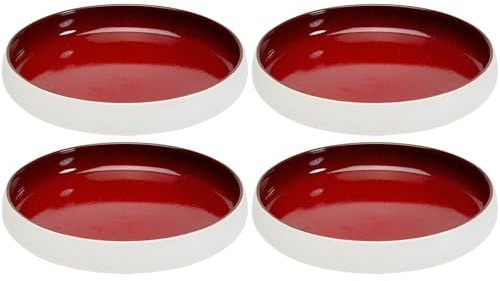 Kare Design Assiettes Creuses Colorino rouges 21cm set de 4