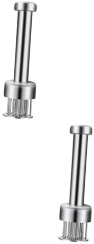 Alipis 2 STK Tannennadeln BBQ-Fleischzartmacher Steak Beef Stampfer Werkzeug kitchenaide küchenwerkzeug Küchenversorgung Werkzeug zum Stampfen von Schweinefleisch Rostfreier Stahl Silver