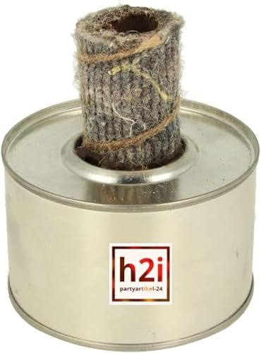 h2i 10 Fackeltöpfe | Paraffin Partyfeuer mit Baumwolldocht | Ø 10 cm | Brenndauer ca. 180 min |b| perfekte Beleuchtung für Garten & Outdoor-Events | Bodenfackel für unvergessliche Abendveranstaltungen