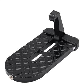 LIJHGFFA Car Doorstep Foot Pegs For SUV Truck Roof Rack Step Standing Auxiliary Tool Hammer Folding Car Door Latch Hook Step Universal Foot Pedal Ladder Car Door Pedal(Black)