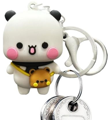 Jouets porte-clés Panda, porte-clés ours | Couple Ours Panda Charme Sac À Dos Sac À Main Pendentif - Pendentif de sac à bijoux en forme d'animal mignon de 5 cm/1,97 pouces pour garçons et fille