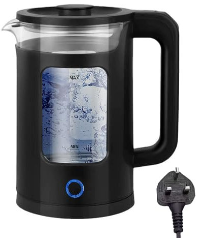 Gziztx Electric Kettle 2L 1500W Glass Kettle Electric with Indicator Light, 4-6 Minutes Rapid Boiling, Auto Shut-Off, Boil-Dry Protection - Black