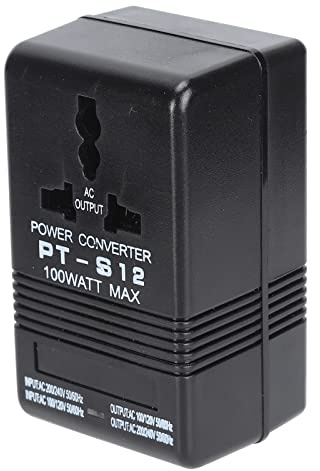 Convertitore di Tensione 100-120V a 220-240V, Adattatore Corrente Internazionale per Viaggio, Power Step Down per Europa, USA, Giappone, Dispositivo Universale Compatto
