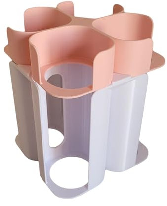 Générique Rangemement Blanc pour 12 Pots et 12 couvercles pour yaourtière multidélices (Rose)