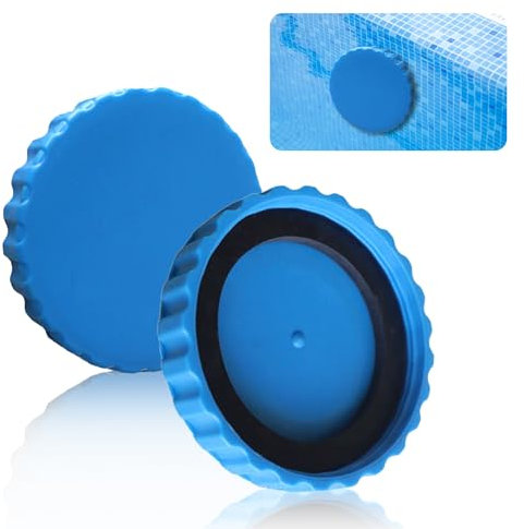 LUMOOM 2 Pezzi Tappo Invernale per Piscina, Set Chiusura Invernale per Piscine Intex e Bestway, Accessori Tappo Piscina con Guarnizioni Compatibili, Cappuccio Chiusura Invernale Piscina