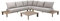 AXI Avery Loungeset mit Beistelltischen in Holzoptik/Beige - Eckset mit Tisch | Garten Loungeset mit pulverbeschichtetem Aluminiumgestell | Gartenmöbel/Loungemöbel Set für 5 Personen.