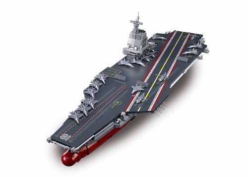 Sluban Fujian flygplansbärare modellbyggsats, 1:450 skala, 1312 delar, marin krigsfartyg, M38-B1188