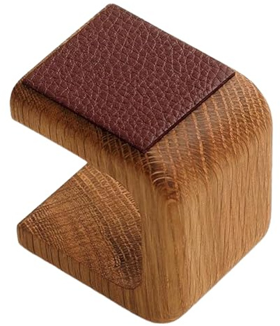 Generico Porta del display di orologi in legno - Porta di orologio singolo premium con in pelle | d'orologio artigianale classico per tutti i modelli, organizzatore di scrivania per regalo o uso