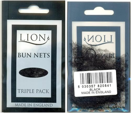Bun Hair Nets Dance Ballet Equestrian Sleek Cover - Packs of 3, 15, 30 - Black