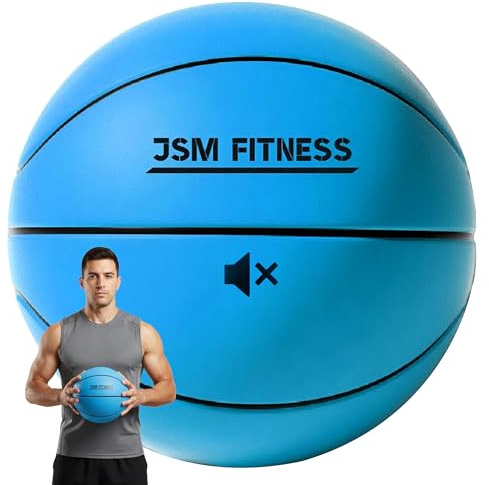 JSM FITNESS Silent Basketball Größe 3 – Airless Indoor Ball 18 cm | Schaumstoff, ohne Aufpumpen, leises Dribbling für die Wohnung, realistischer Bounce, Kinder und Erwachsene