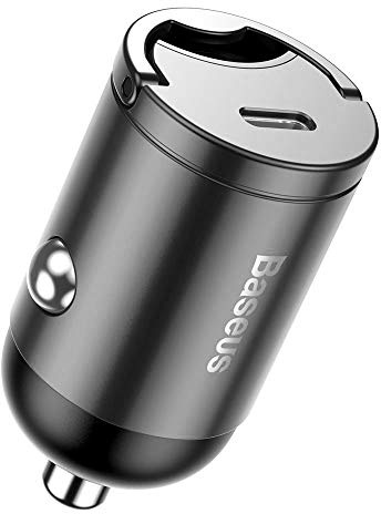 MINI CARGADOR DE COCHE BASEUS VCHX-B0G Tiny Star USB-C QC 4.0+ PD 30W (GRIS)
