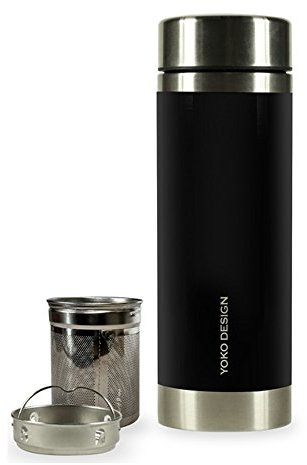 Yoko Design - THEIERE ISOTHERME LIBERTEA 350 ML NOIRE ET INOX