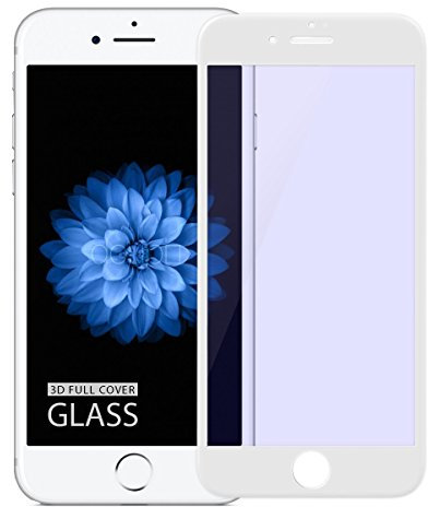 doupi FullCover Panzerfolie für iPhone 6 / 6S (4,7 Zoll), Preimium 9H Hartglas HD Displayschutz Anti Kratzer Glas Schutzfolie, weiß