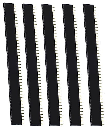 Hayatec 40-Pin 2.54mm Row Straight Female Pin Header Socket Strip, Black