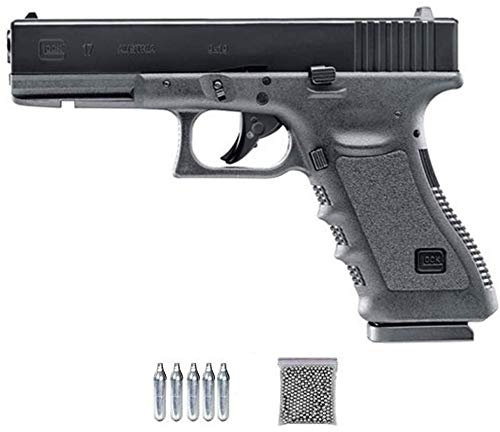 G17-1 Pistola (Blowback) | Arma de Balines (Perdigones o Bolas de Acero BB's). Pack de Aire Comprimido CO2 Calibre 4,5mm <3,5 julios