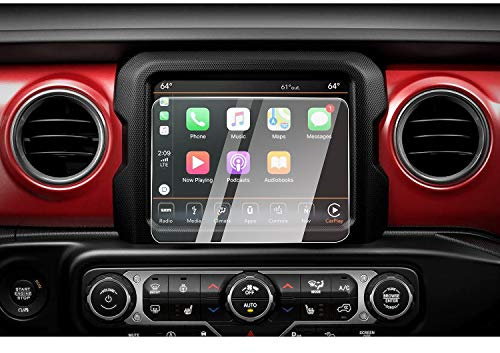 CDEFG Kompatibel mit Jeep Wrangler JL Auto Navigation Glas Schutzfolie 9H Kratzfest Anti-Fingerprint GPS Transparent Displayschutzfolie (8,4 Zoll)