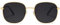 SOJOS Designer Rund Rechteckig Sonnenbrille Flat Verspiegelt Linse Metallrahmen SJ1137 mit Hellgold Rahmen/Graue Verlaufslinsen