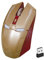 Nidiox Souris de jeu sans fil, souris Iron Man silencieuse à 6 boutons 2,4 G avec nano récepteur USB pour ordinateur de bureau/ordinateur portable/PC, 3 niveaux de réglage DPI (doré)