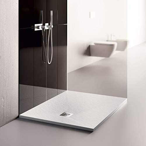 Piatto Doccia Eco Stone London 80x160 Colorato Slim H2,5cm CERAMICHEMIRANDA-Resina Bianca