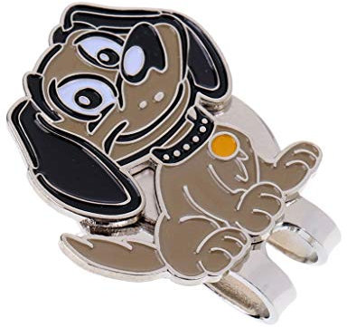 Inzopo Golf Cap Clip und Magnet Golf Ball Marker/Magnet Hut Clip Ballmarker verschiedene Designs für Golfer und Golf Fans Hund