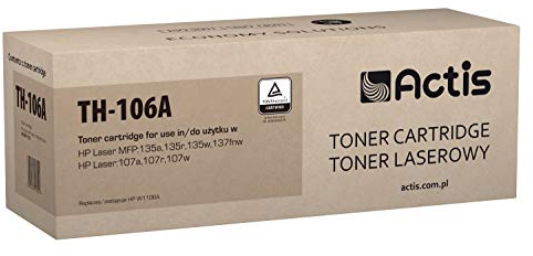 Actis Th-106A Toner Für Hp-Drucker, Hp 106A W1106A; Standard; 1.000 Seiten; Schwarz.