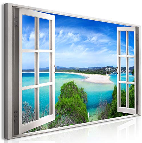 murando Quadro Mega XXXL Finestra 270x135 cm Straordinario Stampa su Tela per un Facile Montaggio Fai Da Te Grande - Quadri Moderni Grandi Dimensioni - Immagini DIY Decorazione da parete