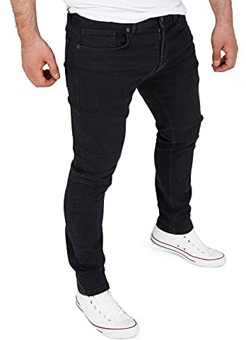 WOTEGA - Alistar Herrenjeans Slim Fit - Jeanshosen Herren - Moderne Jeanshose, Schwarz (Black Meteorite 2R194008), W32/L34