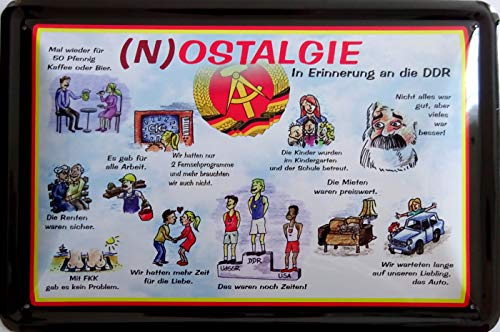 vielesguenstig-2013 Schild Blechschild 20x30cm - (N) Ostalgie Erinnerung an DDR Osten Ostalgie FKK Auto Kindergarten