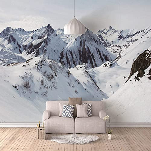 Fototapete Schöne Aussicht auf Schnee Berg Zoll Wandbild Kinderzimmer Poster Wohnzimmer Schlafzimmer Bunte Kin Wandbild Tapete Wanddekoration fototapete 3d Vlies wandbild Schlafzimmer-200cm×140cm