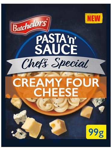 Batchelors Pasta 'n' Sauce Chef's Special Creamy Four Cheese Instant Pasta Ready Meal, 99 g Packet (Pack of 1)