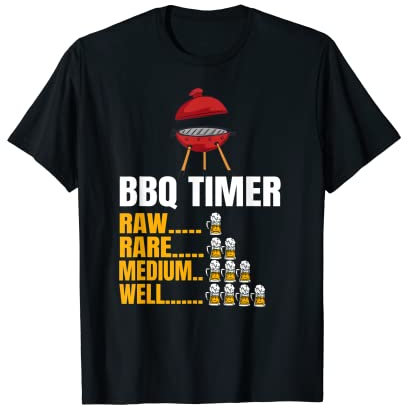 Panneau humoristique pour barbecue avec minuteur 4 juillet T-Shirt