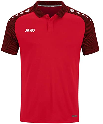 JAKO Herren Poloshirt Performance, Rot/Schwarz, 4XL