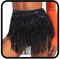 Zookey Pailletten Quasten Rock Rave Fransenrock Rock für Bauchtanz Hüftschal Festival Outfit für Frauen und Mädchen