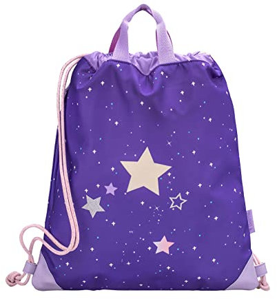 Belmil Premium Turnbeutel Sportbeutel Schuhbeutel Sportsack Mädchen Lila (337-1/P Dahlia)