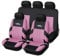 AUTOYOUTH Funda de Asiento de Coche Ajuste Universal Juego Completo de Fundas Protectoras para Asientos Coche Pistas de Neumáticos Accesorios de Asiento de Coche, Rosa