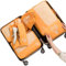 MURISE Packing Cubes 6 Set, Kleidertaschen, Koffer Organizer für Urlaub, Packwürfel Reise Würfel, Ordnungssystem (Orange)