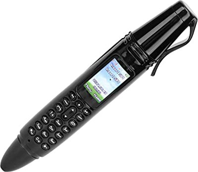 Stift Handy Bluetooth Dialer, 0,96 Zoll Tiny Screen Dual SIM Handy, Wiederauf Ladbare Kugelschreiber Telefon mit Kamera Taschenlampe Musik Player
