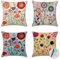 Ohok Wasserdicht Kissenbezug 45x45 cm, 4er Set Dekorativ Outdoor Kissenhülle Deko Sofakissen Couchkissen Zierkissenbezüge für Sofa Wohnzimmer Balkon Garten Auto (Bunte Blumen)