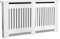 Radiator Cover Large, White Radiator Cover, Vertical Slatted Modern Radiator Covers MDF Wood Cabinet Shelf Heating Covers for Living Room, Hallway (19D x 152W x 83.2H CM)