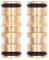Connecteur de Tube, 2 Pièces Connecteur de Tuyau Double Mâle 1/2in en Laiton Mâle à Mâle à Connexion Rapide Raccord de Tuyau pour Pièces de Tuyau D'arrosage, Tuyau D'arrosage