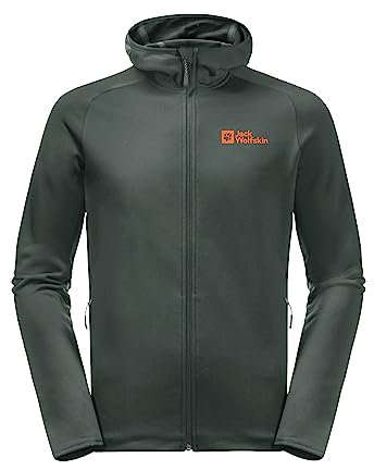 Jack Wolfskin Baiselberg Hooded Fz Herrenjacke, black olive, X-Large