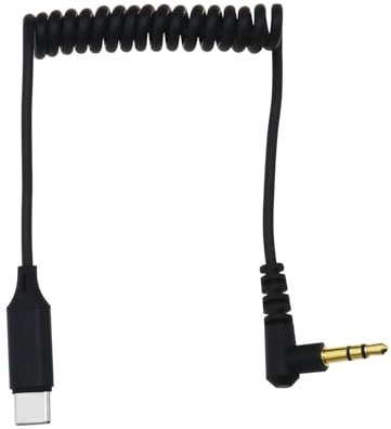 The Lord of the Tools Typ-C-Stecker auf 3,5mm TRS Stecker Audiokabel Mikrofonbuchse Audio Adapterkabel Kompatibel mit Hollyland Lark M1/150 für Android-Telefone Schwarz