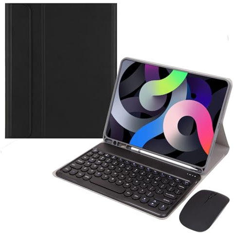 Coque Clavier pour Samsung Galaxy Tab A9+/ A9 Plus 2023 (SM-X210/X216/X218) 11 Pouces avec Souris Bluetooth, Étui de Protection pour Clavier Amovible QWERTY avec Porte-Stylo
