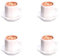 ieron Simulation TeaCup Miniature Coffee Milk Tea Cup with Cup Tray for Dollhouse Decoration