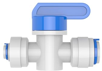 PAROAD Ventile Wasserhähne, Inline-Hahn/Absperrventil/Wasser-Ventil, für Kühlschrankschlauch/Gefrierschrank/Umkehrosmose-Wasserfilter/Wasserrohr (3/8 auf 1/4 Zoll (6,35 auf 9,53 mm))