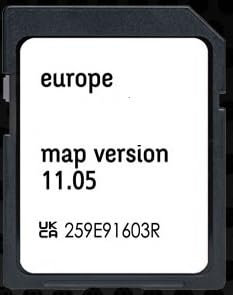 TomTom SD Card Navigation Europe 2023-11.05, compatibile con Renault TomTom Carminat, Black, Secure Digital, 10-30 MB/s, classe 2, scheda SD di navigazione per veicoli