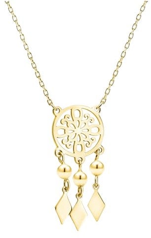 Sofia Milani - Damen Halskette 925 Silber - vergoldet/golden - Traumfänger Anhänger - N0779