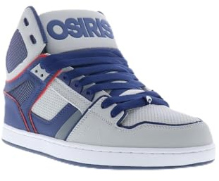 Osiris Men's NYC 83 CLK Skate Shoe, Navy/Grey/Red, 12 UK