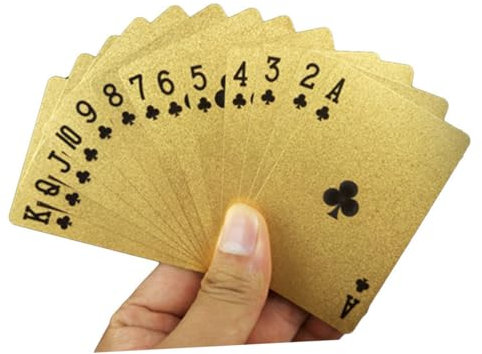BESTonZON 1 Satz Unterhaltung Kartendeck Spielkarten Farbkarten Poker-Kartenspiele Poker-Karten-Deck pokerkarten Playing Cards Karten für Poker Deck geschenkkarte Poker Sets Golden